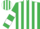 Emerald green and white stripes, hooped sleeves