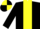 BLACK, yellow panel, quartered cap