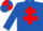 Royal Blue, Red Cross of Lorraine, quartered cap