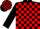 BLACK & RED CHECK, black sleeves, check cap