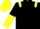 Black, yellow epaulets, halved sleeves, yellow cap
