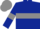 Dark Blue, Grey hoop, armlets and cap