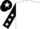 White, Black sleeves, White stars, Black cap, White star