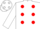 White, Red spots, White sleeves