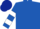 Royal Blue, White hooped sleeves, Dark Blue cap