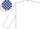 White, dark blue and white check cap