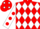 Red and White diamonds, White sleeves, Red spots, Red cap, White spots