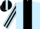 Light Blue, Black stripe, striped sleeves