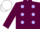 Maroon, Pale Blue spots, Maroon sleeves, White cap