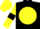 Black, Yellow disc, Yellow sleeves, Black armlets, Yellow cap
