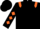 Black, Orange epaulets, diamonds on sleeves