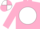 Pink, white disc, quartered cap