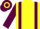 Yellow, Maroon braces and sleeves, Maroon and Yellow hooped cap
