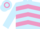 Light Blue, Mauve chevrons, Light Blue sleeves, hooped cap
