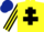 Yellow, Black Cross of Lorraine, Black and Yellow striped sleeves, Dark Blue cap