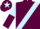 Maroon, Light Blue sash, Light Blue and Maroon halved sleeves, Maroon cap, Light Blue star