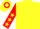Yellow, Red sleeves, Yellow stars, hooped cap