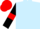 Light Blue, Black sleeves, Red armlets, Red cap