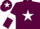 Maroon, white star and armlets, maroon cap, white star