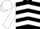 BLACK & WHITE CHEVRONS, white sleeves & cap