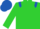 Lime Green, Royal Blue epaulets and cap