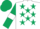 White, Dark Green stars, Dark Green sleeves, White armlets, Dark Green cap