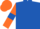 Royal Blue, Orange sleeves, Royal Blue armlets, Orange cap