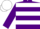 PURPLE & WHITE HOOPS, white cap