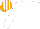 WHITE, ORANGE and WHITE striped cap