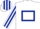 White, Dark Blue hollow box, striped sleeves and cap