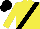 YELLOW, BLACK sash and cap
