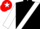 BLACK, white sash & sleeves, red cap, white star