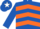 ROYAL BLUE & ORANGE CHEVRONS, royal blue cap, white star