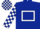 Dark Blue, White hollow box, checked sleeves and cap