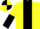Yellow, Black stripe, halved sleeves, quartered cap