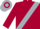 Claret, Silver sash, hooped cap