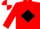 RED, black diamond, red & white quartered cap