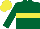 Dark Green, Yellow hoop, Yellow cap
