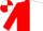 RED & WHITE HALVED, quartered cap
