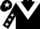 BLACK, white chevron & stars on sleeves, black cap, white star