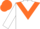 WHITE, orange chevron, orange cap