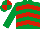 Emerald Green, Red chevrons, quartered cap