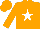 Orange, White star