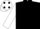 BLACK, WHITE sleeves, WHITE cap, BLACK spots