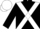 Black, White cross belts, White cap