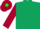 Dark Green, Claret sleeves and cap with Green diamond