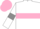 White, Pink hoop, White sleeves, Grey armlets, Pink cap