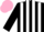 Black and White stripes, Pink cap