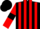 Black and Red stripes, Red sleeves, Black armlets