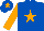 Royal Blue, Orange star, sleeves and star on cap